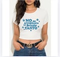 New Karol G Glitter Crop Top, No Me Arepiento De Sentir Tanto, La Bichota, Gifts, Latina Foreva