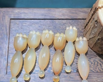 Masajeador de ojos y rostro con semillas de loto de resina natural. Barra de acupresión para ojeras, hinchazón y líneas finas.