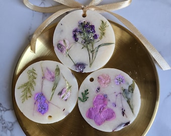 Botanical Soy Wax Scented Sachets Lavender Vanilla Ceder Oud Rose Amber patchouli Sandalwood Bourbon Caramel  Jasmine Moonflower hand made