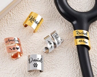 Charm de identificación de estetoscopio personalizado, placa de identificación grabada en acero inoxidable, regalo para enfermeras y médicos.
