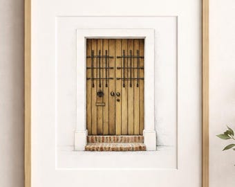 Old San Juan Door Print, Puerto Rico Wall Art Printable, Caribbean Home Decor, Colonial Architecture, Digital Download