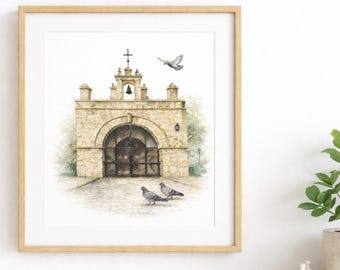 Old San Juan Capilla Santo Cristo Print | Puerto Rico Architecture Travel Art (Digital Download)