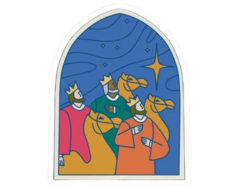 Three Wise Men Sticker,  Tres Reyes Magos Nativity Kiss-Cut Vinyl, Epiphany Decal