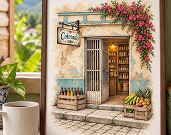 Puerto Rico Wall Art Printable, Vintage Colmado Print, Boricua Kitchen Decor, Puerto Rican Home Art, Digital Download