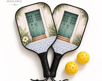 Personalized Puerto Rico Door Pickleball Paddle Set – Old San Juan Design