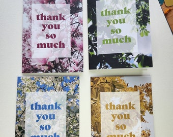 Seasons of Gratitude Thank You Card Set of 4 | Good for the Soule