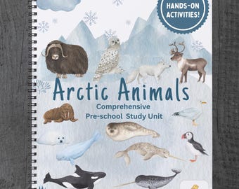 Arctic Animals Unit Study Homeschool Learning Materials  Educational Activities for Preschool Arctic Animals Printable winter unit