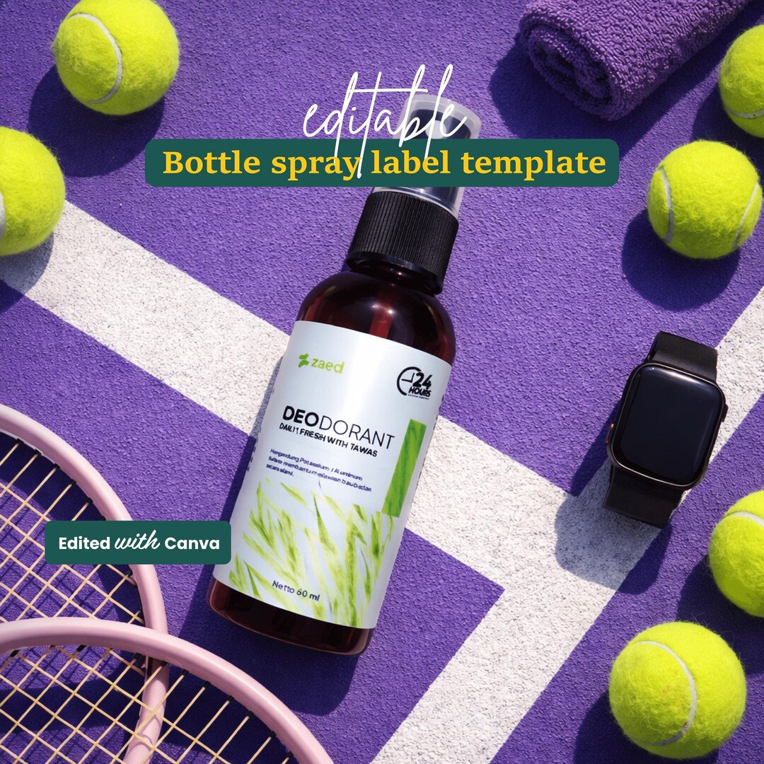 Modern Spray Bottle Label Template Easy to Edit for Small Business ...