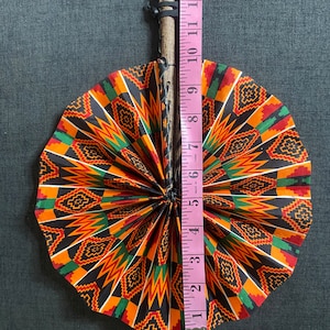 Authentic Small African folding fan from Ghana.