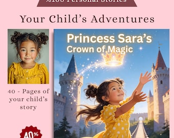 Personalized Princess Story Book from Photo for Girls | Custom Baby Name Storybook | Toddler Gift | Keepsake for Grandchildren
