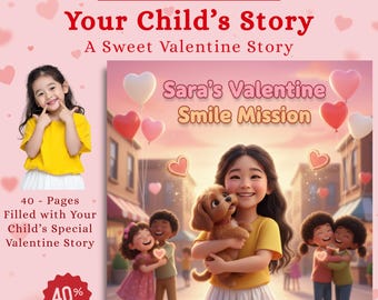 Personalized Valentine Story Book for Kids Custom Name Children’s Book Love Kindness & Friendship Valentine Gift