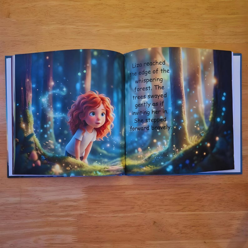 Kids personalized story book from photo custom name baby keepsake