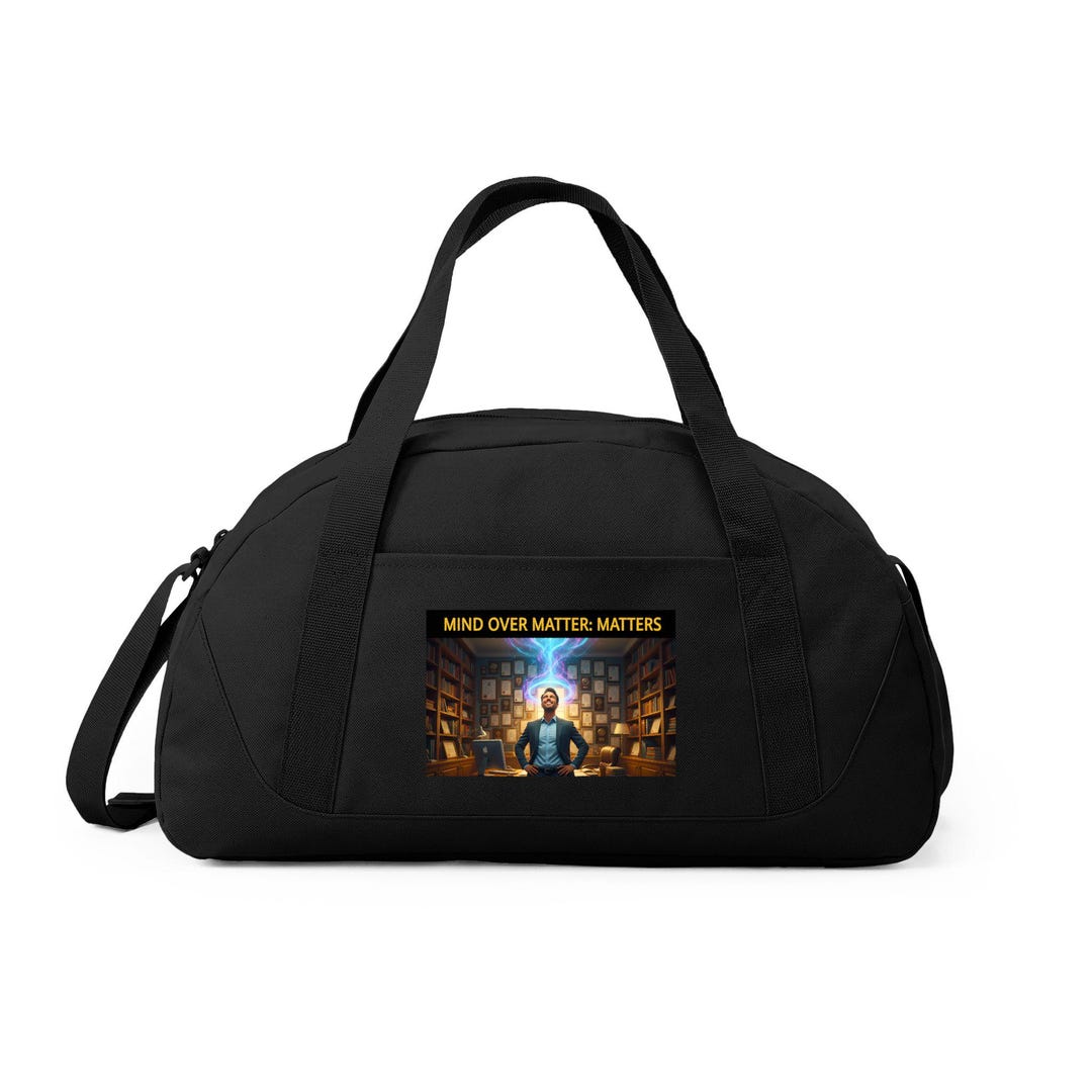 Mind Over Matter Graphic Duffel Bag | Brain Library Illustration - Etsy ...