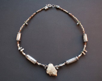 Badlands Fossil Necklace  Sterling Silver Fossil