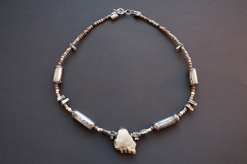 Badlands Fossil Necklace Sterling Silver Fossil Etsy