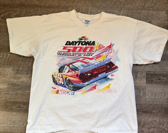Vintage Y2K Daytone 500 All Over Print Nascar Racing 2003 Winston Cup Size XL