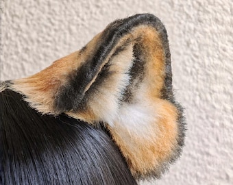 Handgemaakte realistische tijgeroren hoofdband, oranje zwart wit cosplayaccessoire, 8 cm