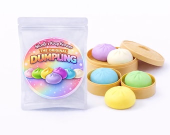 Nicole's Kozy Korner Original Dumpling Squishy, Kawaii Stress Relief Toy