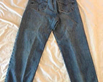Vintage Levi's 550 relaxte taps toelopende denim jeans