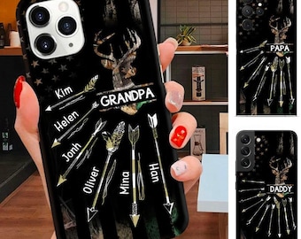 Deer Hunting ,Deer Arrow Hunting Camo Grandpa Papa Daddy Personalized Custom Name For Iphone,Samsung