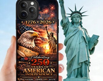 Patriotic 250th Jubiläum USA 1776–2026 Adler und Flagge Handyhülle für iPhone Samsung und mehr