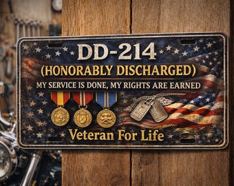 Militärischer Ruhestand, DD214 veteranenlizenz schild stolzes adler design, perfektes geschenk für veteranen,garage oder man höhle dekor uns