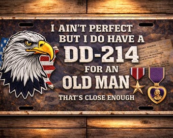 Unterschätzen Sie niemals einen alten Mann mit einem DD-214-Nummernschild, veteranes heimatähnliches Dekor, militärisches Geschenk für Vater oder Opa