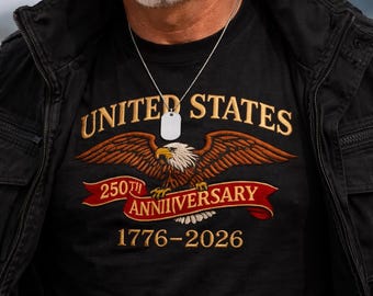 250-jähriges Jubiläum der Vereinigten Staaten 1776-2026 Hemd 2D, Patriotischer Adler Amerika 250 Jahre T-Shirt, Geschenk zum Unabhängigkeitstag 2026