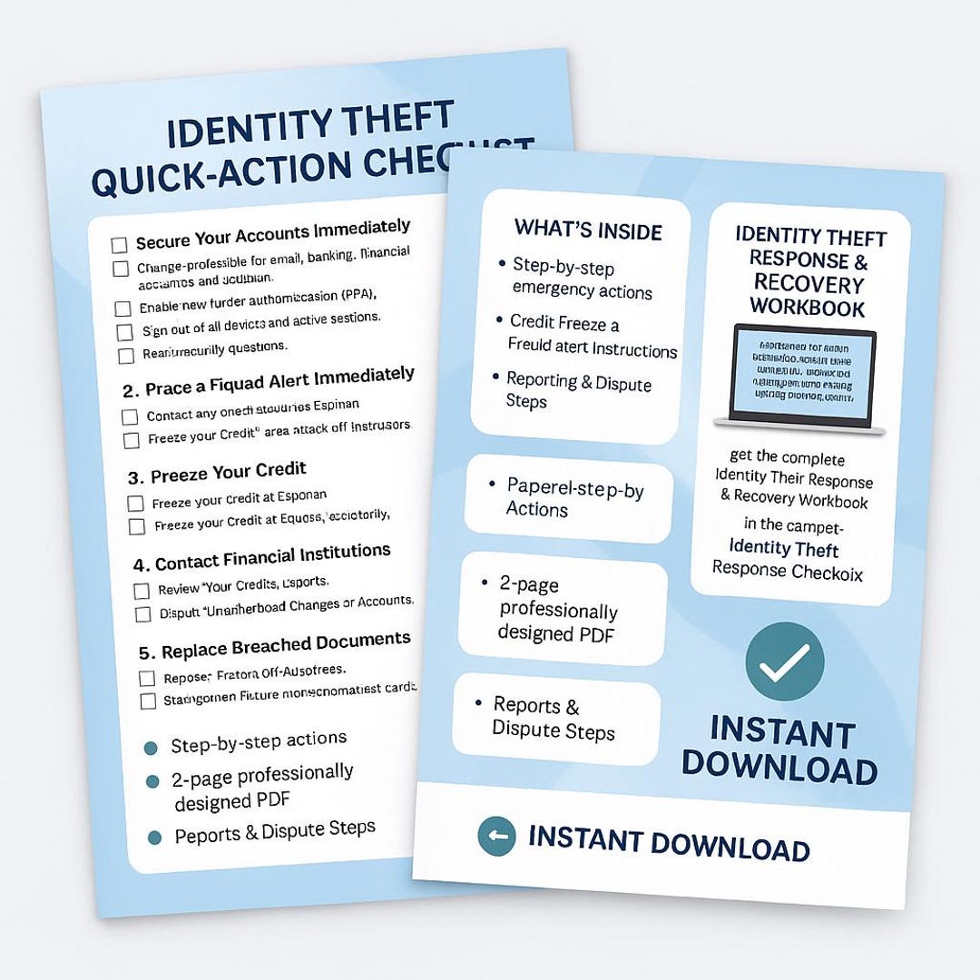 Insurance Fraud Checklist.pdf Identity Theft Quick-action Checklist | Fraud Response Guide (digital ...