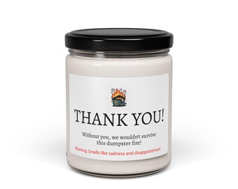 Vela con cita divertida del líder del equipo de Dumpster Fire / Vela de soja perfumada