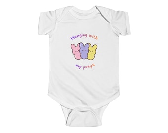 Body de bebé "Pasando el rato con mis amigos" / Trío de conejitos de Pascua