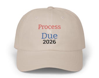 Process is Due (2026) Dad Cap | Embroidered Slogan Hat