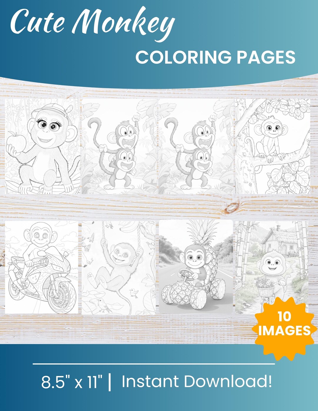 Printable Monkey Coloring Pages, Coloring Page Monkey, Grumpy Monkey