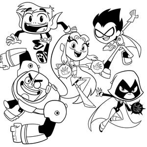 Teen Titans Go Malpaket | Titanen Cartoon Malbuch | 46 Seiten Druckbare PDF | Superhelden Kinder Erinnerungsbuch | Sofort Download Bild 6