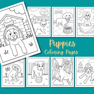 Puppy Coloring Pages, Kid’s Coloring Pages, Kid’s Coloring Book, Puppies Printable, Dog Coloring Pages