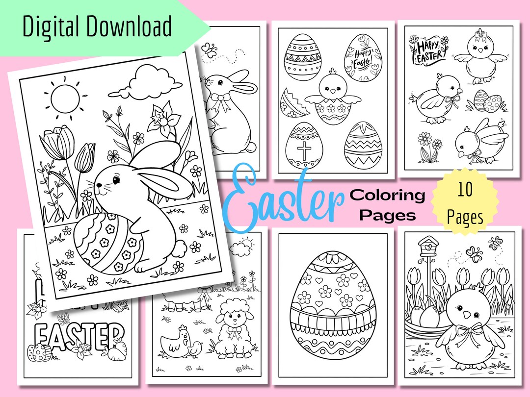 Easter Coloring Pages for Kids, Easy Easter Coloring Pages, Kid’s Color ...