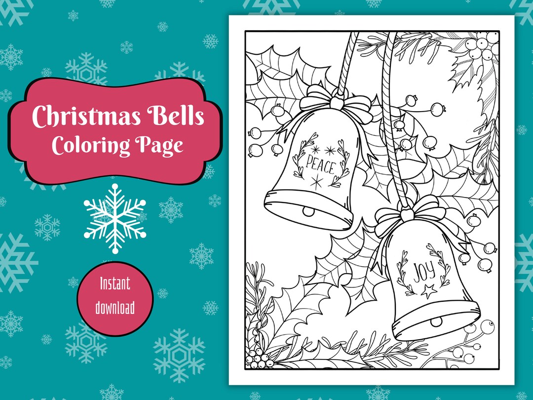 Christmas Coloring Page, Adult Coloring Page, Christmas Printable