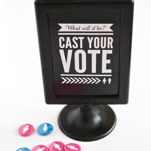 Baby Gender Reveal Voting Signs - Printable PDF