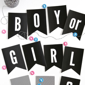 Baby Gender Reveal Party Banner - Printable PDF