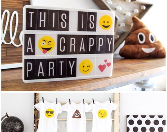 COMBO PACK: Emoji Baby Shower - Instant Download Party Decor