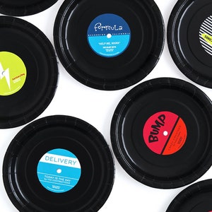 Rock Star Baby Shower Record Labels for Paper Plate Records ...