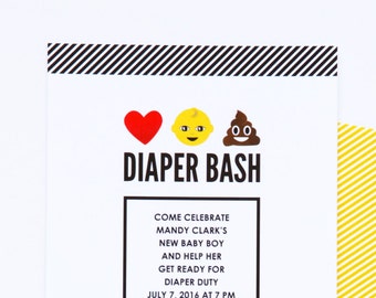 Emoji Baby Shower Invite - Printable & Editable PDF - Instant Download