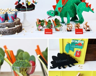 COMBO PACK Dinosaur Party Printables - Instant Download!