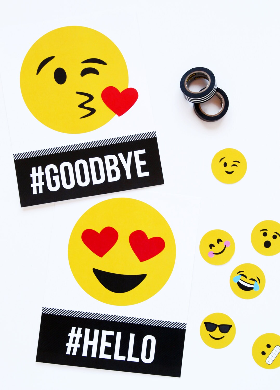 Printable Emoji Party Punchables Cupcake Toppers or Table Confetti ...