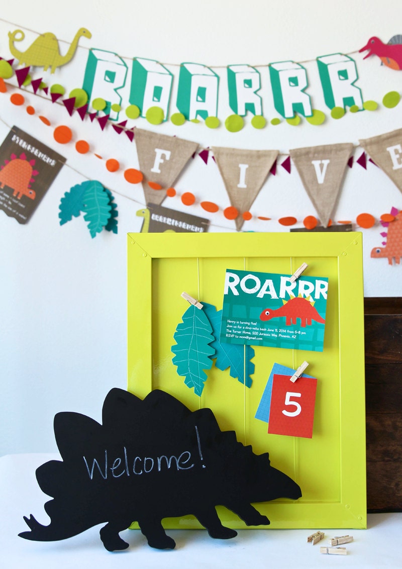Dinosaur Birthday Party Invitations Personalized, Printable Dino Party