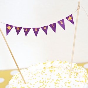 Rapunzel HAPPY BIRTHDAY Sun Mini Cake Bunting Printable image 1