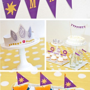 Rapunzel HAPPY BIRTHDAY Sun Mini Cake Bunting Printable image 4