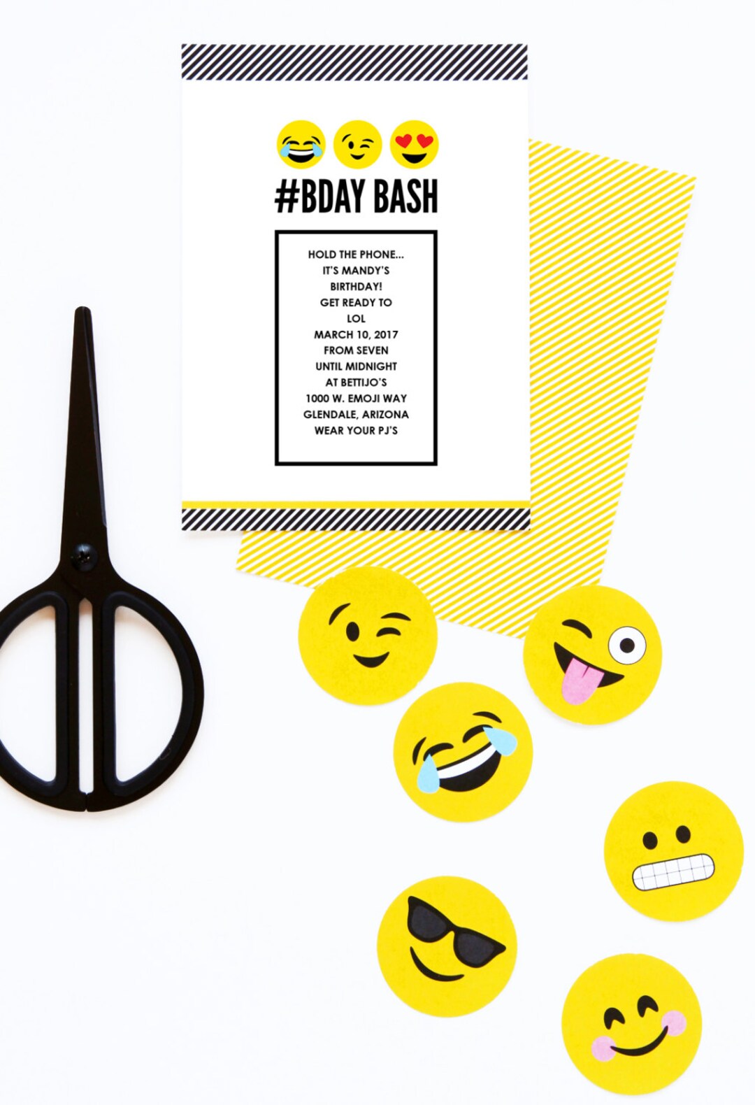 Emoji Birthday Party Invite - Printable &amp; Editable PDF - Instant ...