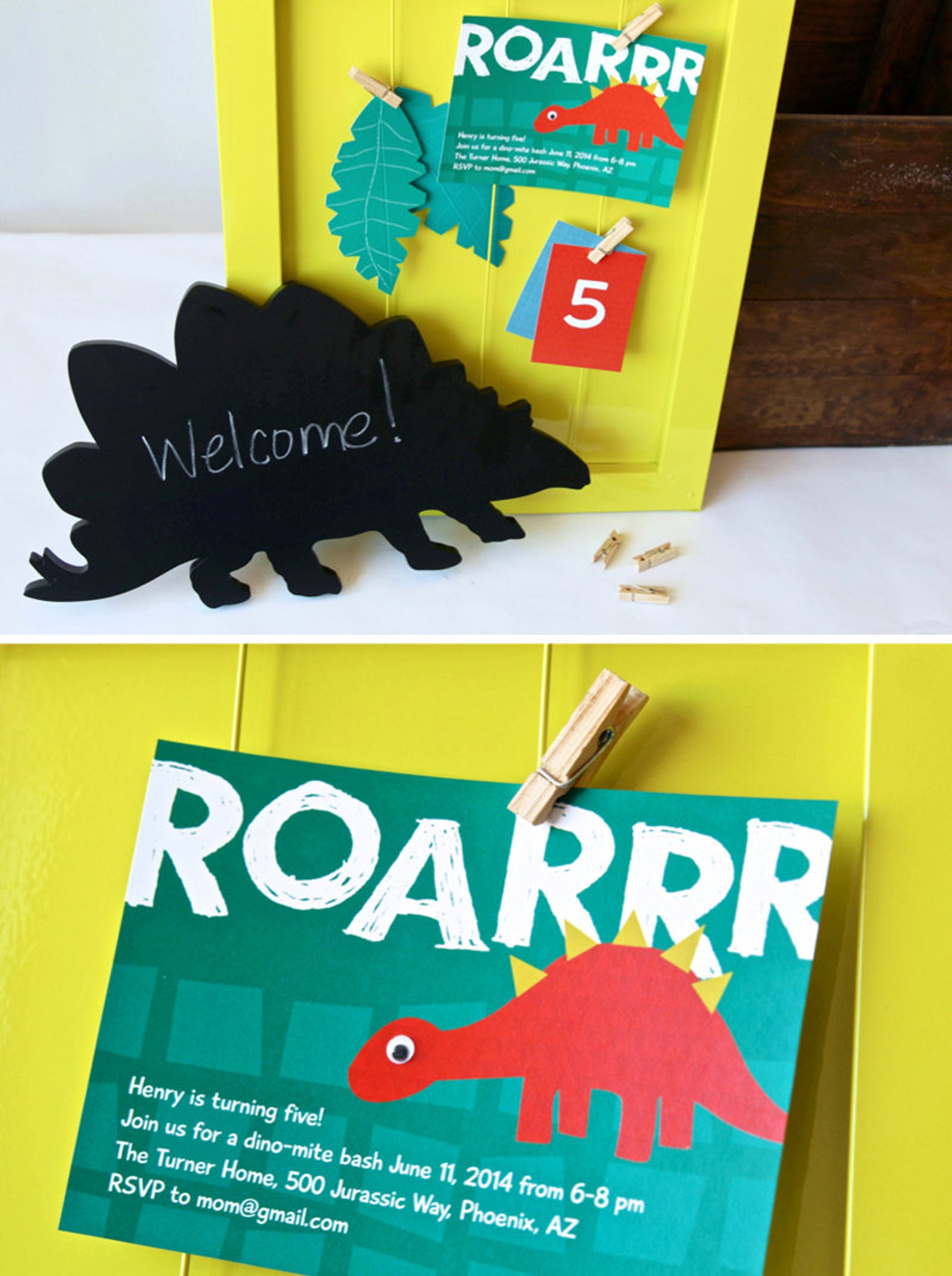 Dinosaur Birthday Party Invitations Personalized, Printable Dino Party Invites INSTANT DOWNLOAD