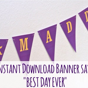 Banner imprimible &quot;EL MEJOR DÍA DE TODOS&quot; de Rapunzel Sun